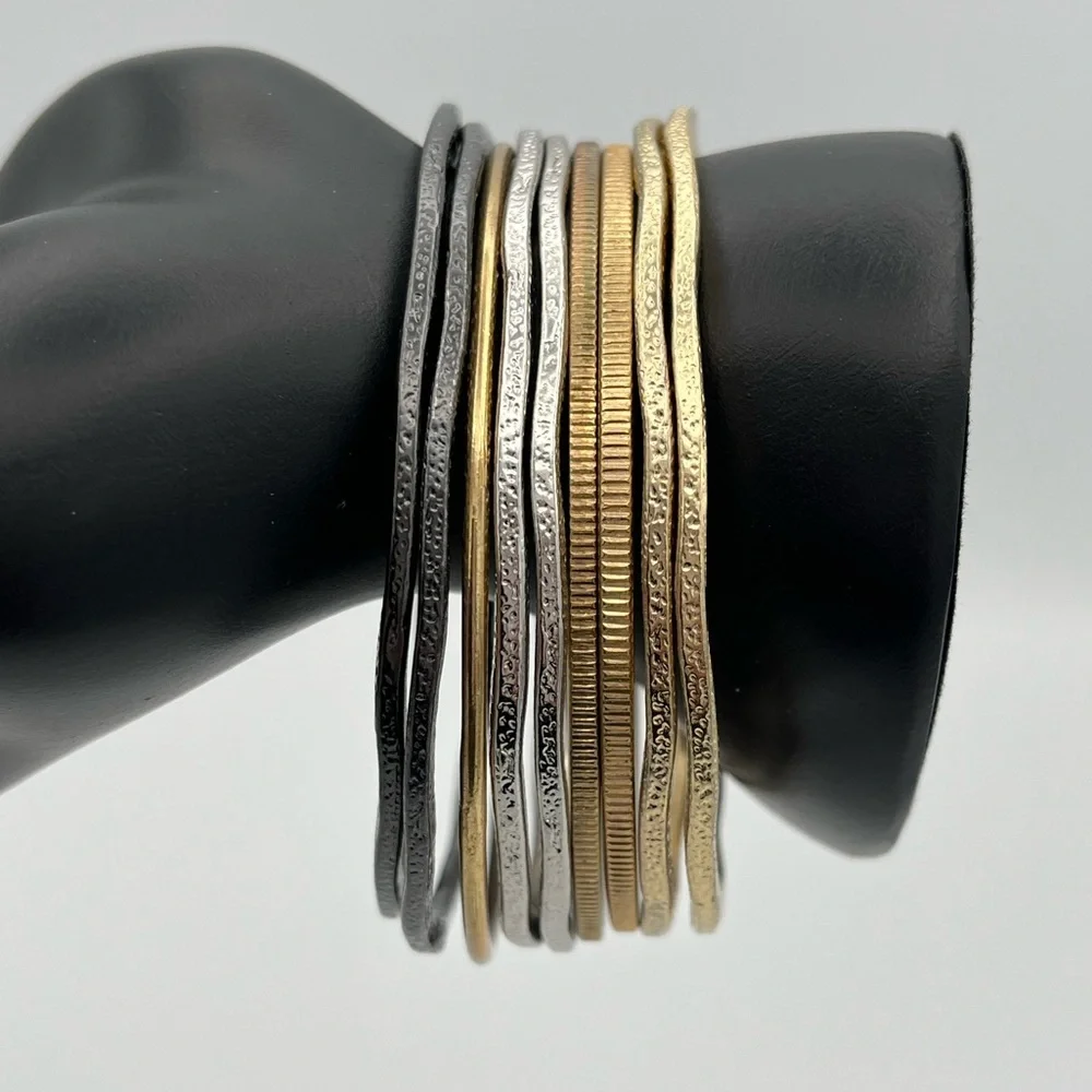 Stacked Style: Mixed Metal Bangle Set